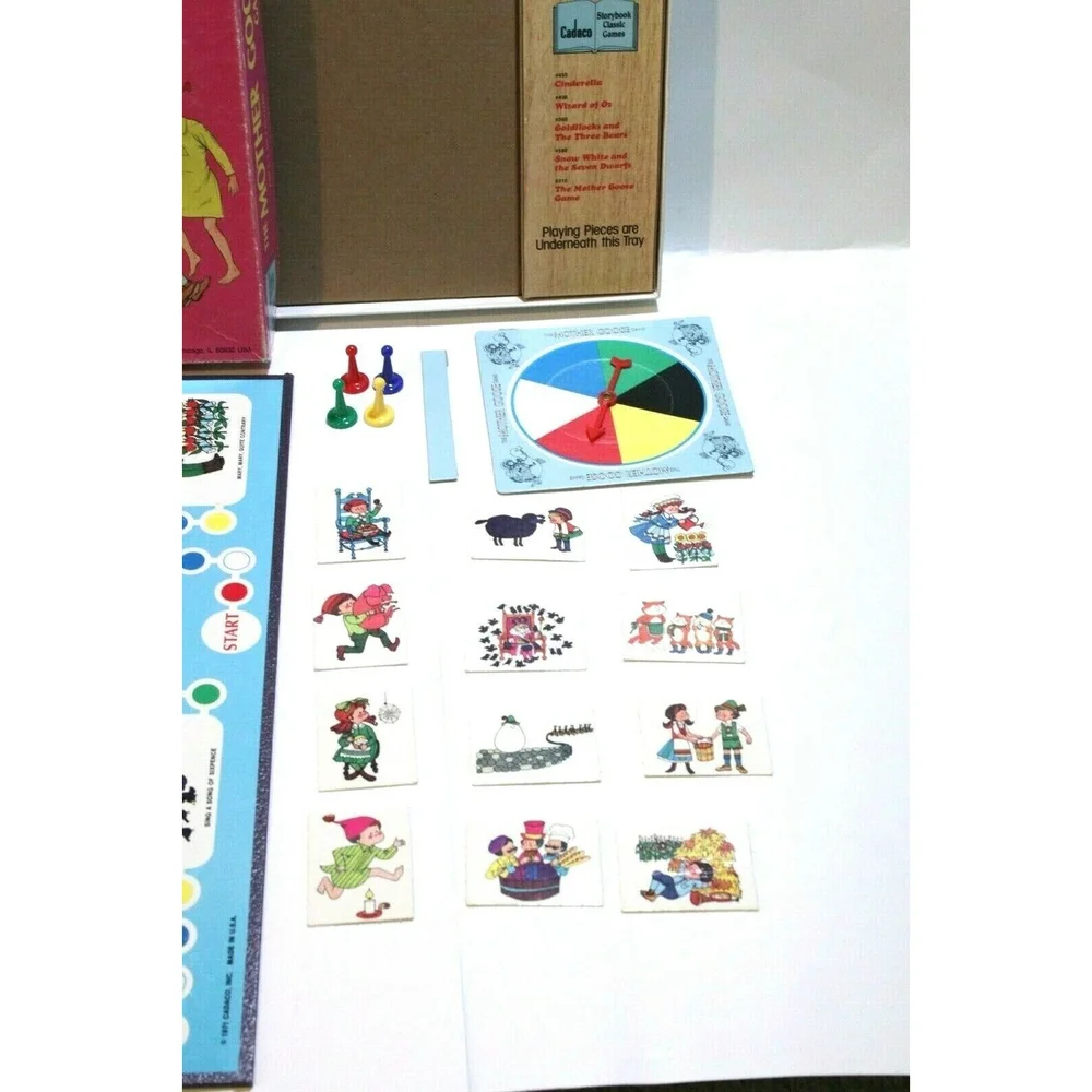 The Mother Goose Game Storybook Classic by Cadaco Complete Vintage 1989